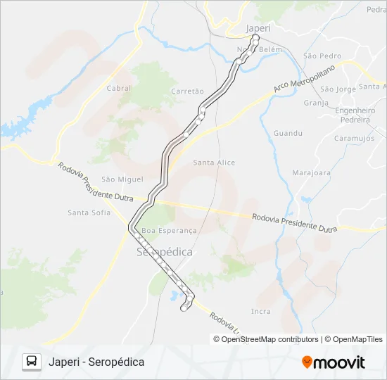 114I Bus Line Map