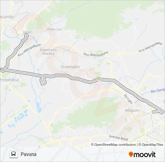 592I Bus Line Map