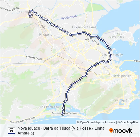 405T Bus Line Map