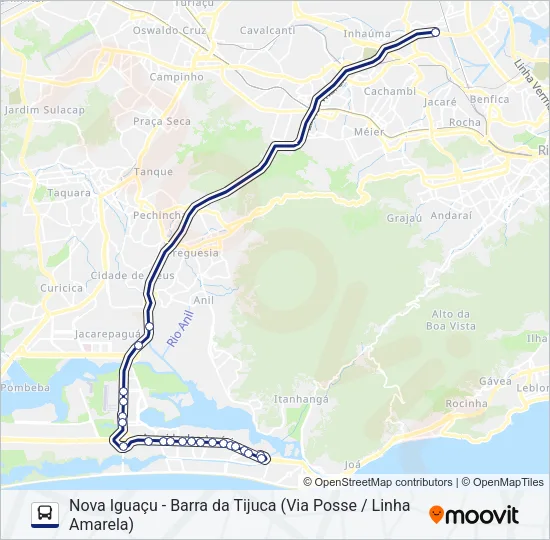 405T Bus Line Map