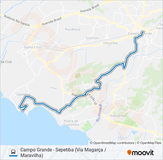 Mapa de 884SN de autobús