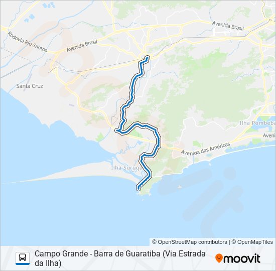 Mapa da linha 867SN de Bus