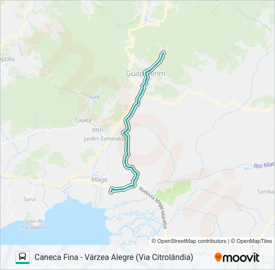 LINHA 1 Bus Line Map