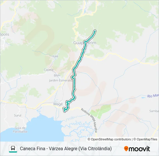 LINHA 1 Bus Line Map