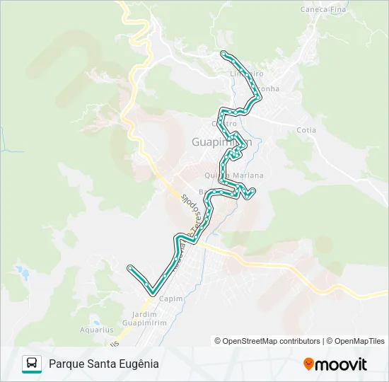 LINHA 2 Bus Line Map