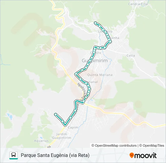 LINHA 2 Bus Line Map