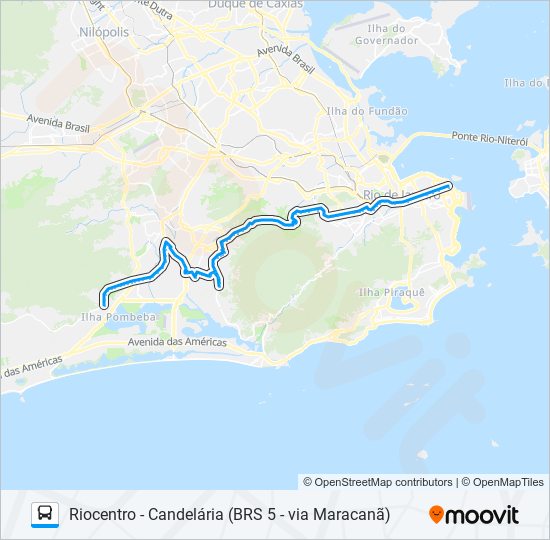 Mapa da linha 368SN de ônibus