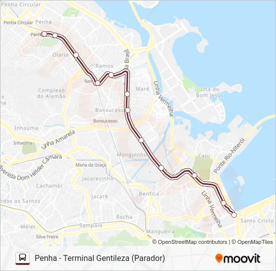 80 Bus Line Map