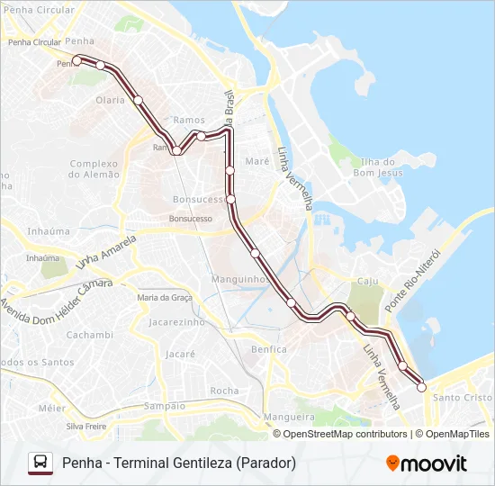 80 Bus Line Map