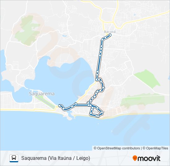 Mapa da linha 37 de ônibus