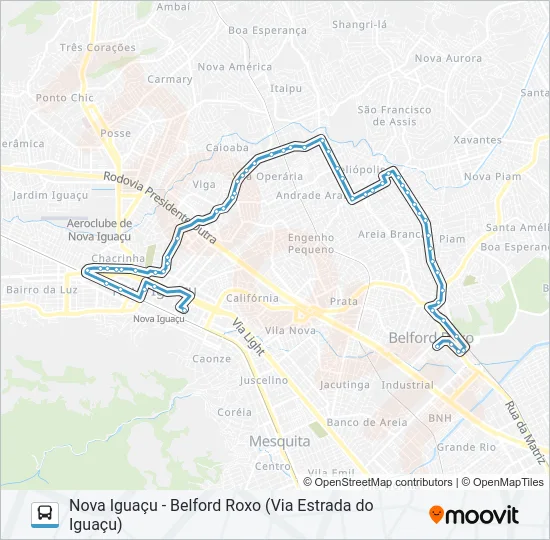 206I Bus Line Map