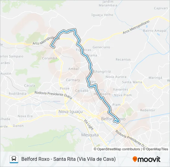 525I Bus Line Map