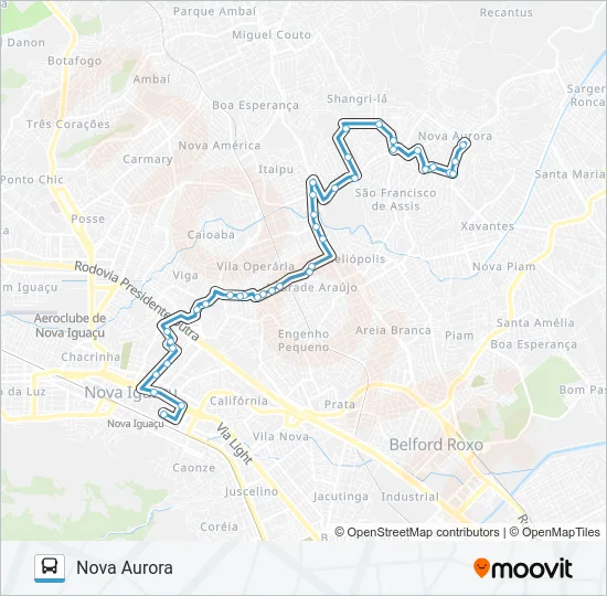 621I Bus Line Map