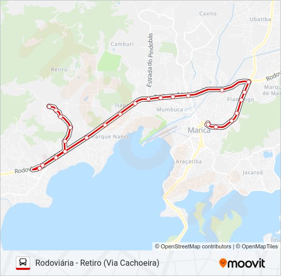 E15A Bus Line Map