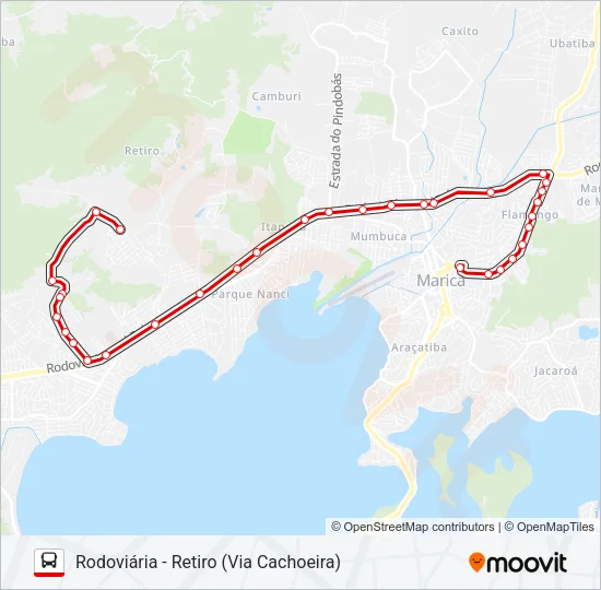 E15A Bus Line Map