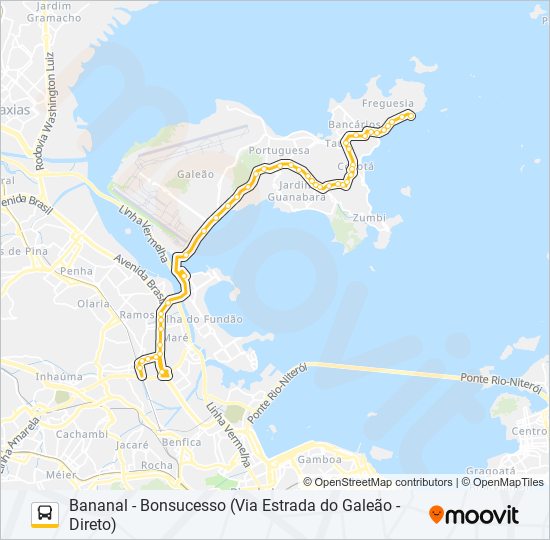 Mapa da linha 901SV de ônibus