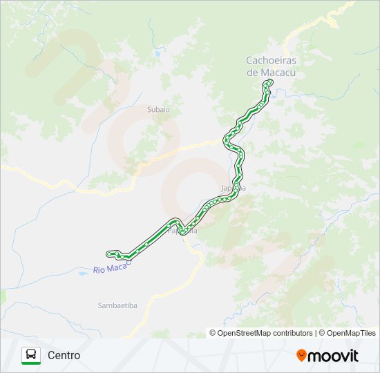 Mapa da linha 103 de ônibus