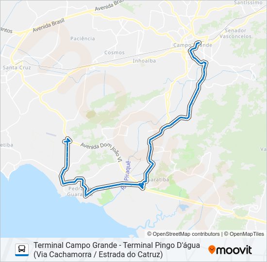 Mapa de 857 de autobús