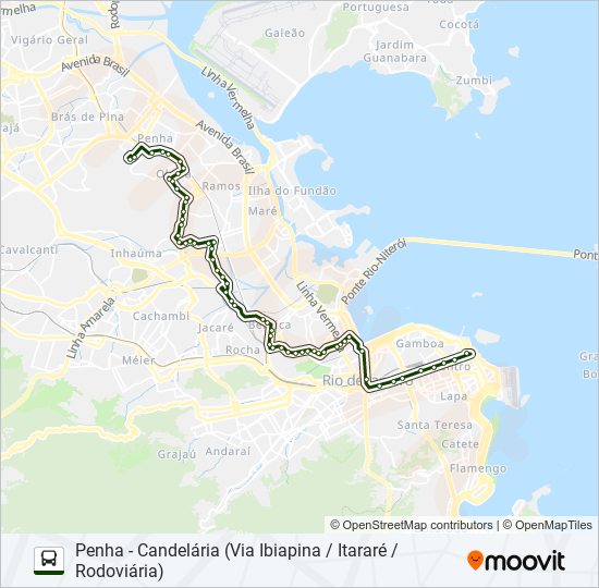 Mapa da linha 312SN de ônibus