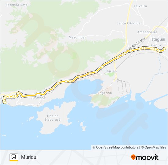 Mapa de 455U de autobús