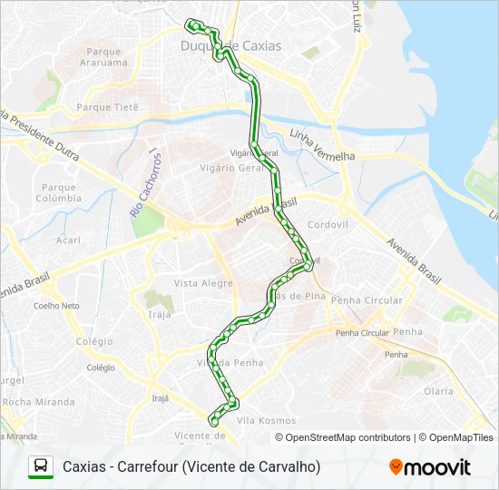 564 Bus Line Map