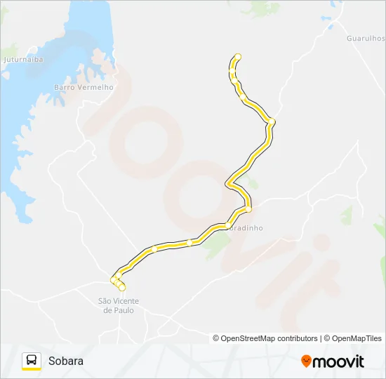 253 SÃO VICENTE / SOBARA Bus Line Map
