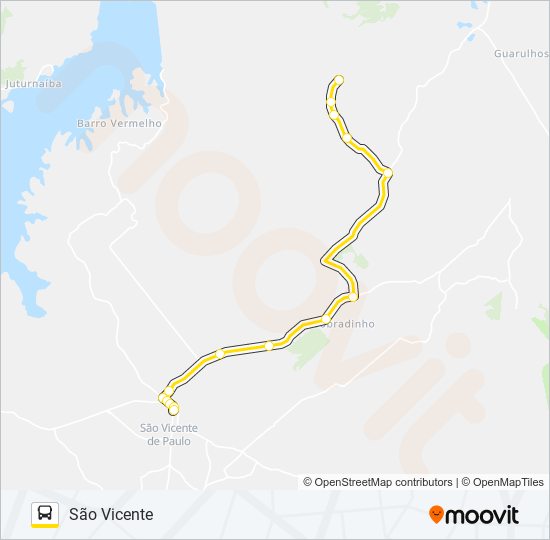 Mapa de 253 SÃO VICENTE / SOBARA de autobús