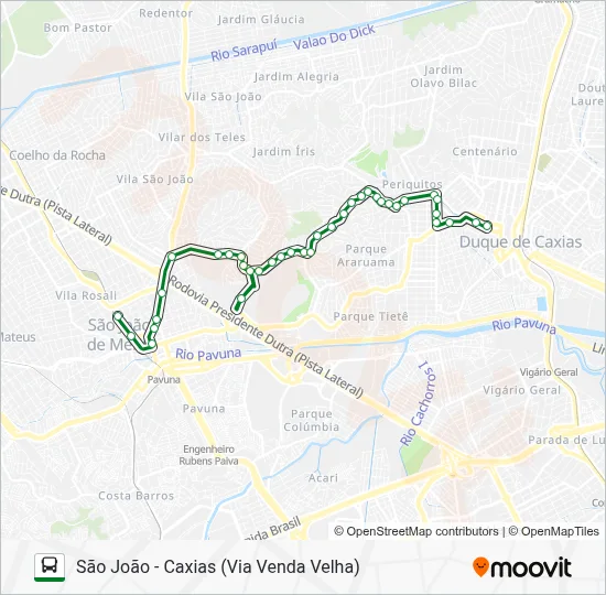 142I Bus Line Map