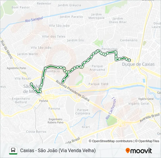 142I Bus Line Map