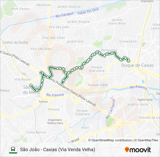 142I Bus Line Map