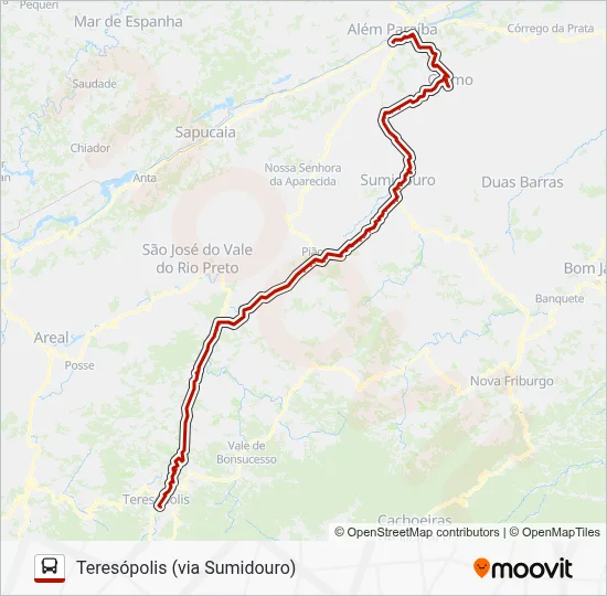 TERESÓPOLIS - CARMO Bus Line Map