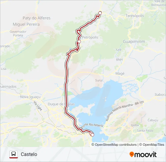 ITAIPAVA - CASTELO Bus Line Map