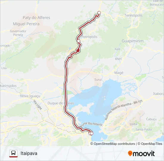 ITAIPAVA - CASTELO Bus Line Map