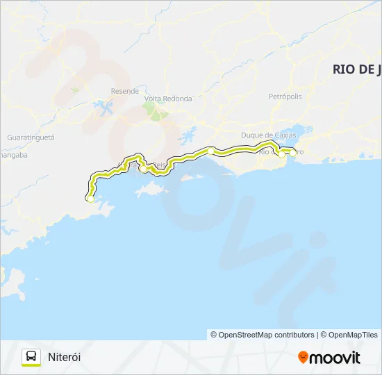 PARATY - NITERÓI Bus Line Map