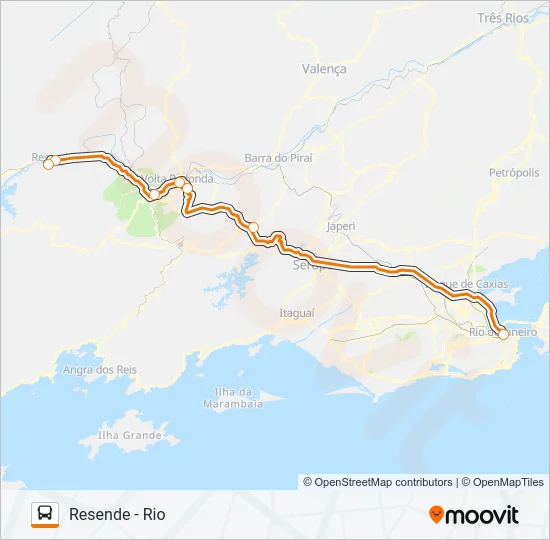 RESENDE - RIO Bus Line Map