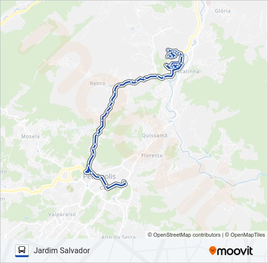 Mapa da linha 630 de ônibus