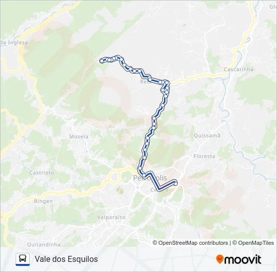 634 Bus Line Map