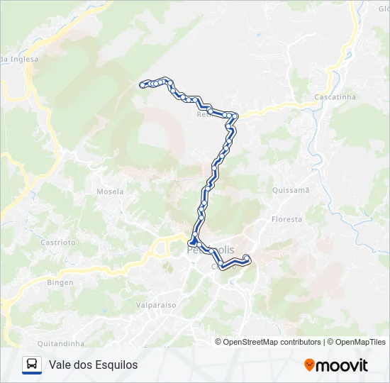 634 Bus Line Map