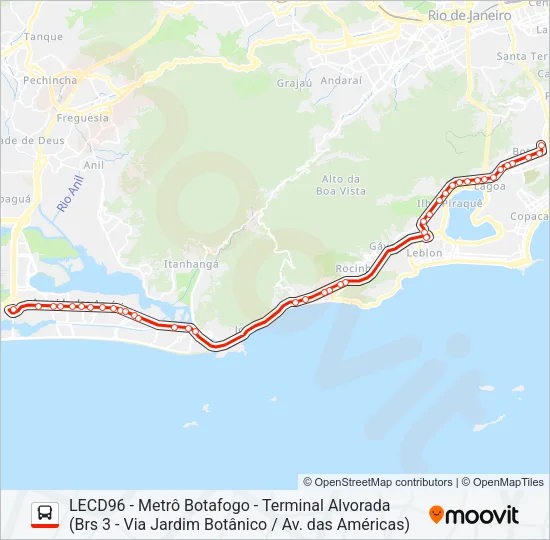 548 Bus Line Map