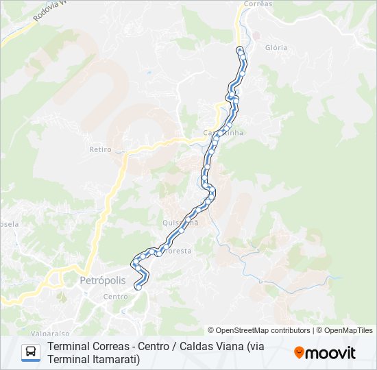 Mapa da linha 350 de ônibus