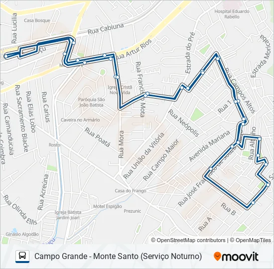 848SN Bus Line Map
