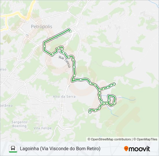 Mapa da linha 144 de ônibus