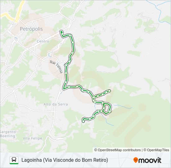 Mapa da linha 144 de ônibus