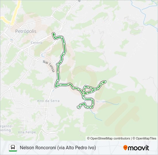 Mapa da linha 149 de ônibus