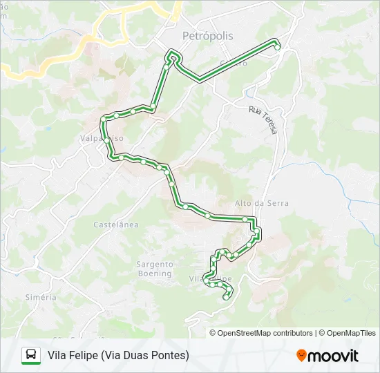155 Bus Line Map