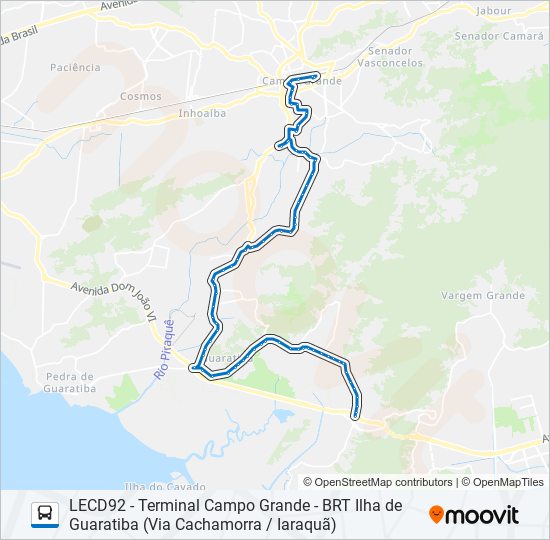 854 bus Line Map