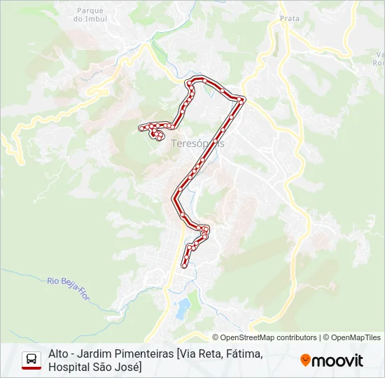 13A Bus Line Map