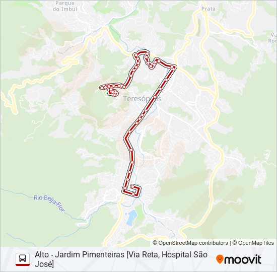 Mapa de 13B de autobús