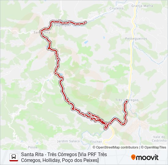 Mapa de 33A de autobús