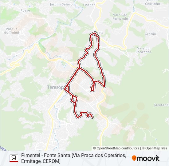 Mapa de 65B de autobús